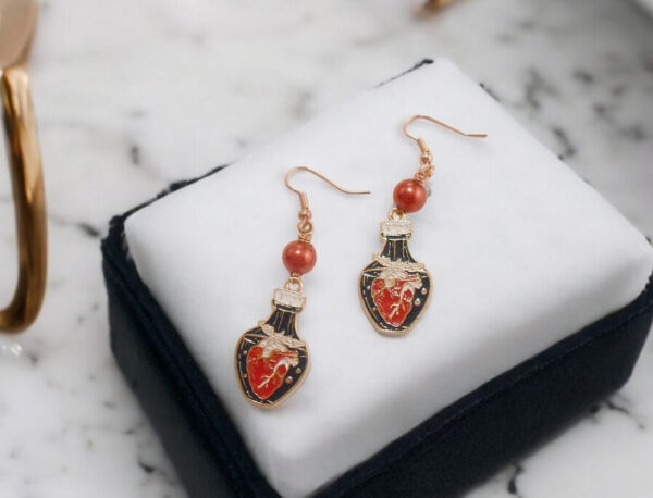 Love Potion Anatomical Heart Earrings