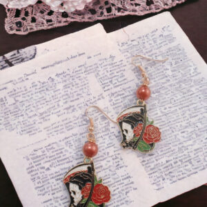 Santa Muerte Sugar Skull Earrings