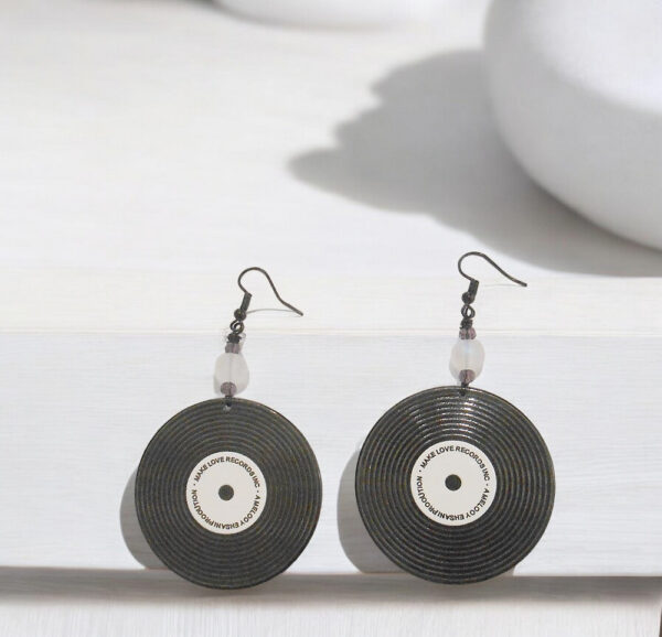 Vinyl Record Retro Music Earrings