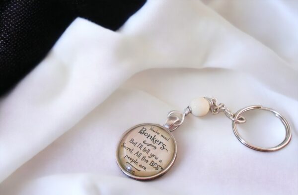 Alice in Wonderland Inspired Bonkers Keychain