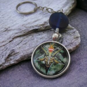 Lucifer Glass Keychain