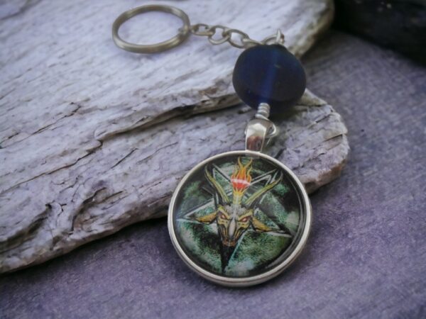Lucifer Glass Keychain