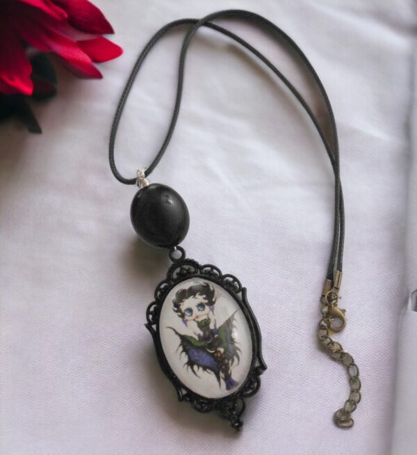 Goth Betty Boop Inspired Pendant