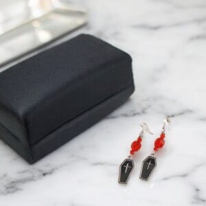 Metallic Coffin Shaped Earrings