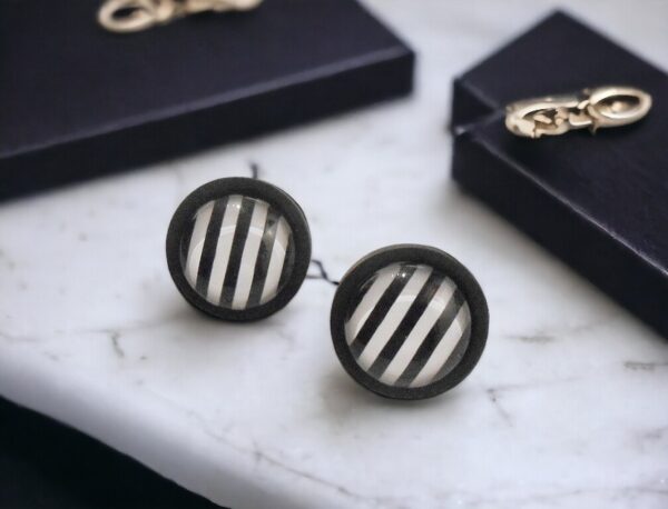 Beetlejuice Inspired Stud Earrings