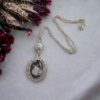 Bride of Frankenstein Inspired Oval Necklace
