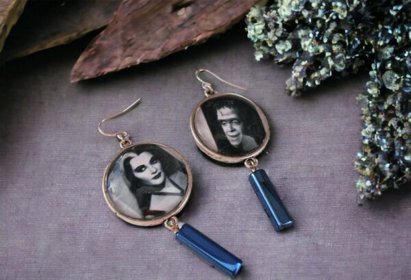 The Munsters Inspired Mismatched Earrings