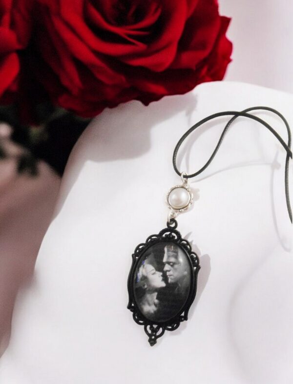 Bride of Frankenstein Inspired Dark Romance Necklace