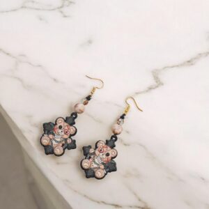 Horror Teddy Bear Kawaii Pastel Goth Earrings