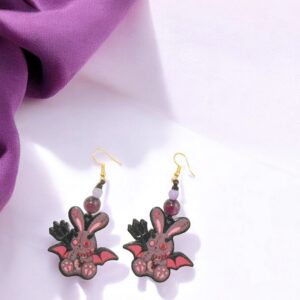 Horror Rabbit Kawaii Pastel Goth Earrings