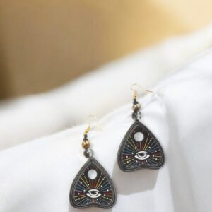 Ouija Planchette Evil Eye Earrings