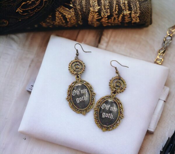 Gothic Steampunk Gears Earrings