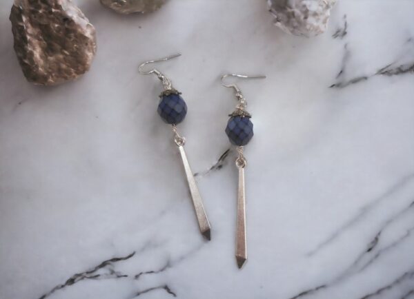 Gothic Earrings with Metallic Details