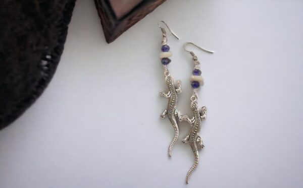 Metallic Lizard Earrings