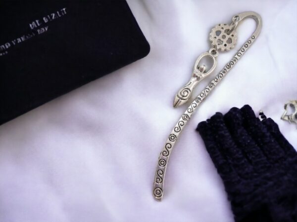 Triple Moon Goddess Hecate Antique Silver Bookmark
