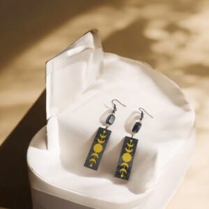 Triple Moon Goddess Hecate Earrings