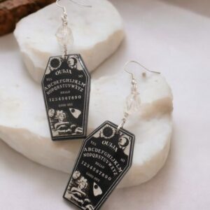 Coffin Shaped Ouija Board Earrings