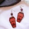 Coffin Shaped Ouija Board Earrings