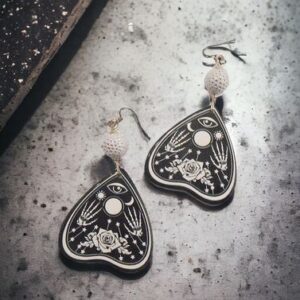Heart-Shaped Ouija Planchette Earrings