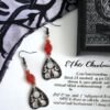 Ouija Planchette Earrings with Cat Detail