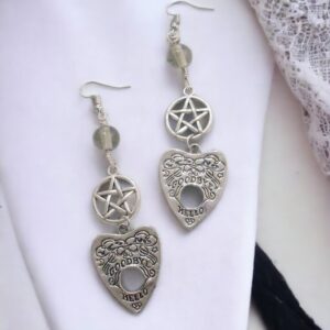 Metallic Ouija Planchette Earrings