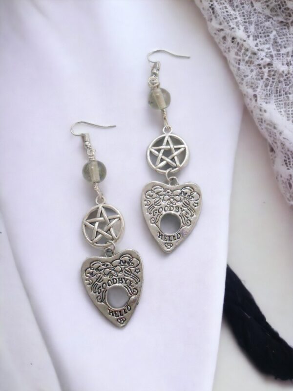 Metallic Ouija Planchette Earrings