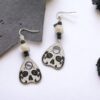 Ouija Planchette Earrings with Skull Detail