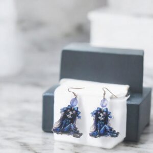 Santa Muerte Sugar Skull Earrings