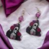 Santa Muerte Sugar Skull Earrings