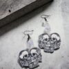 Skull Heart Earrings