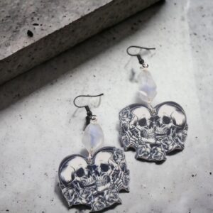 Skull Heart Earrings