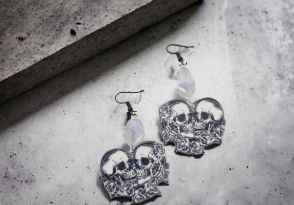 Skull Heart Earrings