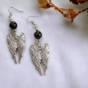 Metallic Devil Wings Earrings
