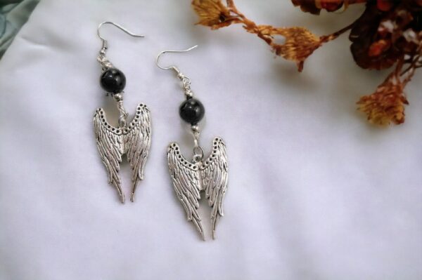 Metallic Devil Wings Earrings