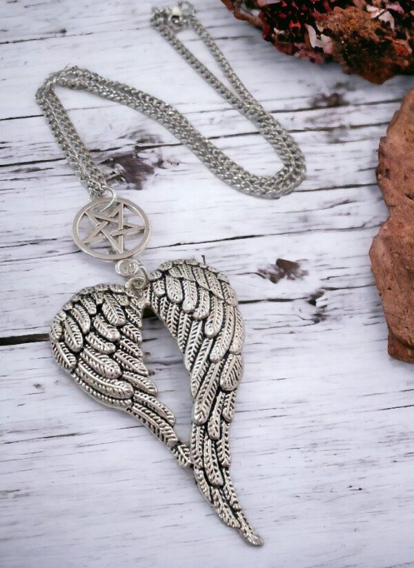 Devil Wings Pentagram Necklace