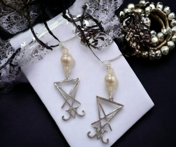 Sigil of Lucifer Metallic Earrings