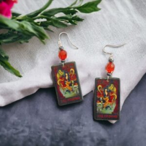 Elvira Mistress of The Dark Inspired 80s Horror Earrings