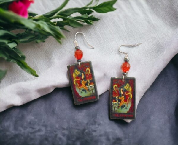 Elvira Mistress of The Dark Inspired 80s Horror Earrings