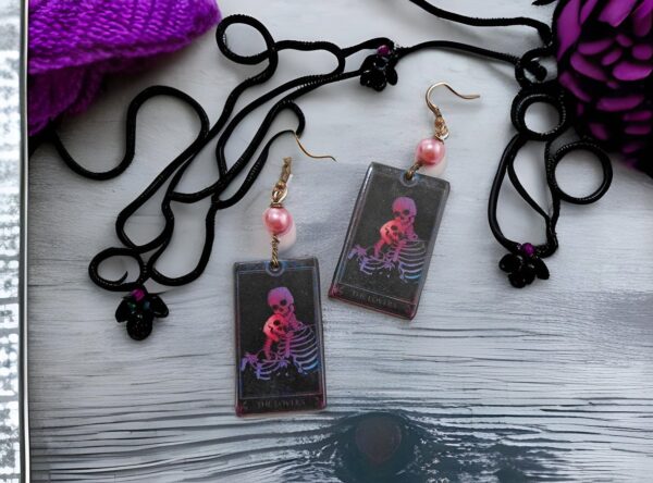 Tarot Card Earrings The Lovers