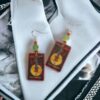 Freddy Krueger Inspired 80s Horror Earrings
