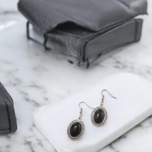 Black Agate Healing Earrings