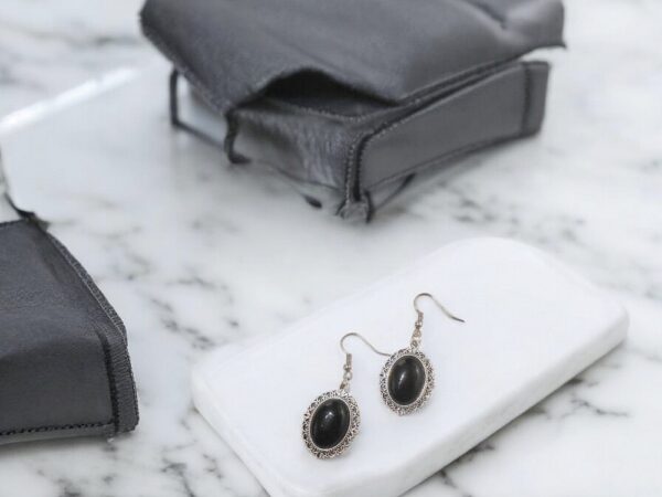Black Agate Healing Earrings