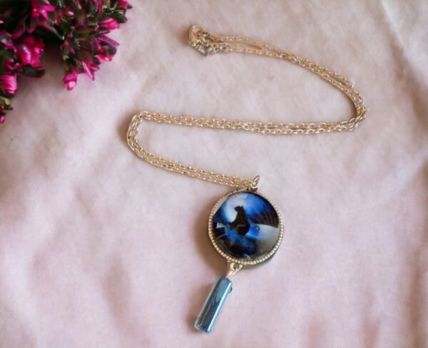 Blue Moon Cat Necklace