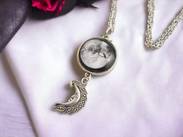 Black Moon Cat Necklace