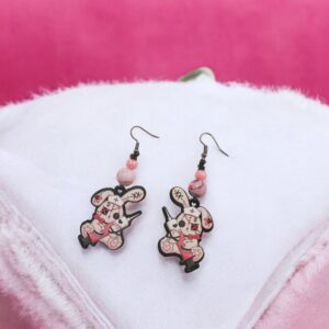 Horror Rabbit Kawaii Pastel Goth Earrings