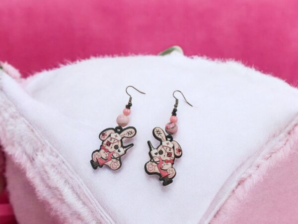 Horror Rabbit Kawaii Pastel Goth Earrings