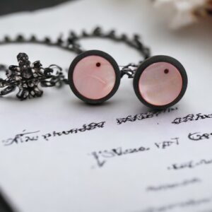 Pink Ivory Stud Earrings