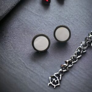 White Ivory Stud Earrings