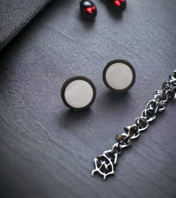 White Ivory Stud Earrings