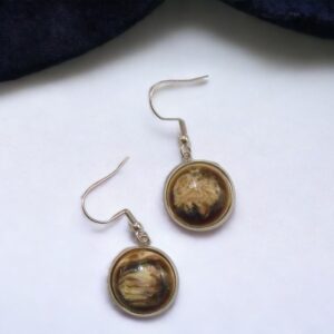 Light Brown Plexi Glass Geometric Fantasy Earrings